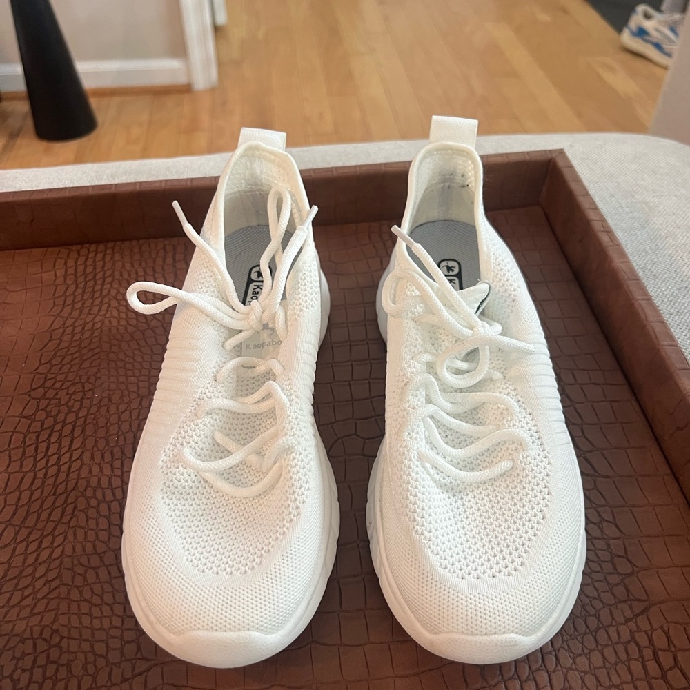 White Athletic Sneakers - Size 8